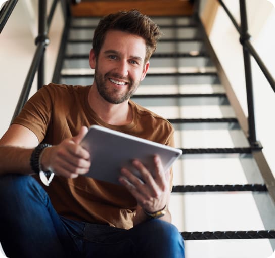 Illustration of happy client