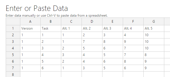Pasted max-diff design