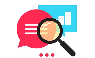 Vector indicating survey text analysis